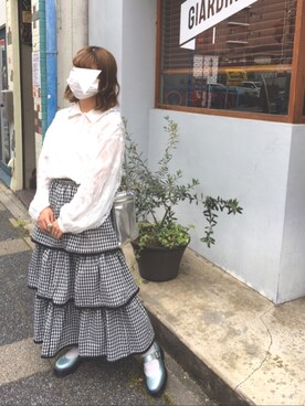 「グリッター」｜「アイテム（その他シューズ）」を使った、りなぴ。＊さん（レディース・154cm）の春コーディネート