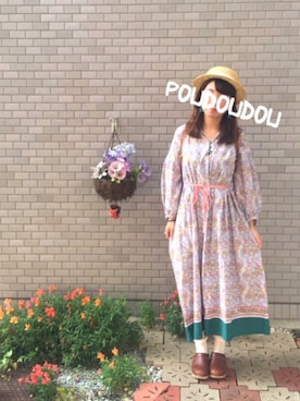 「POU DOU DOU（プードゥドゥ）のアイテム（アクセサリー）」を使った、りなぴ。＊さん（レディース・154cm）の夏コーディネート