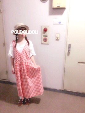 「POU DOU DOU（プードゥドゥ）のアイテム（アクセサリー）」を使った、りなぴ。＊さん（レディース・154cm）の夏コーディネート