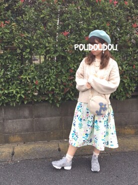 「POU DOU DOU（プードゥドゥ）のアイテム（アクセサリー）」を使った、りなぴ。＊さん（レディース・154cm）の秋コーディネート