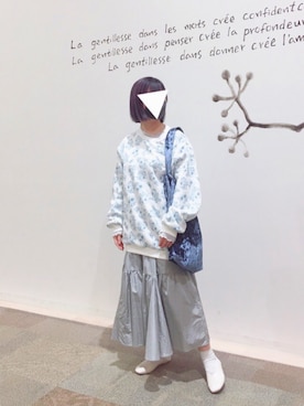 「merry jenny（メリージェニー）のアイテム（スウェット）」を使った、りなぴ。＊さん（レディース・154cm）の秋コーディネート