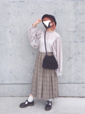 「merry jenny（メリージェニー）のアイテム（帽子）」を使った、りなぴ。＊さん（レディース・154cm）の秋コーディネート