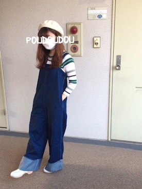 「POU DOU DOU（プードゥドゥ）のアイテム（アクセサリー）」を使った、りなぴ。＊さん（レディース・154cm）の秋コーディネート