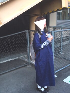 「POU DOU DOU（プードゥドゥ）のアイテム（アクセサリー）」を使った、りなぴ。＊さん（レディース・154cm）の秋コーディネート