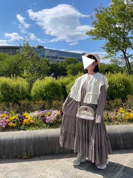 「merry jenny（メリージェニー）のアイテム（帽子）」を使った、りなぴ。＊さん（レディース・154cm）の春コーディネート