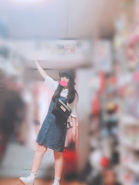 「adidas（アディダス）のアイテム（ハット、ブラック系）」を使った、Karinさん（レディース）の夏コーディネート