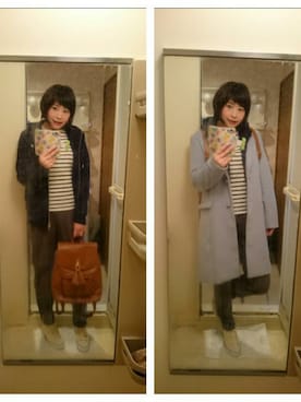 「dazzlin（ダズリン）のアイテム（チェスターコート）」を使った、えっつんさん（レディース・158cm）の冬コーディネート