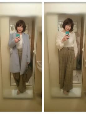 「dazzlin（ダズリン）のアイテム（チェスターコート）」を使った、えっつんさん（レディース・158cm）の冬コーディネート