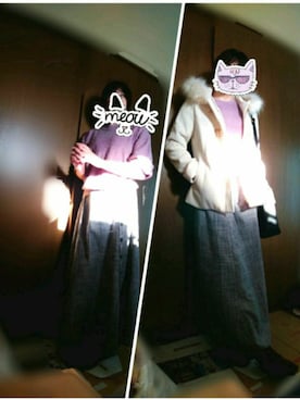 「Honeys（ハニーズ）のアイテム（ダッフルコート）」を使った、えっつんさん（レディース・158cm）の冬コーディネート