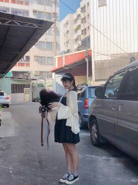 「無（ム）のアイテム（その他アウター）」を使った、熊姿玟さん（レディース・163cm）の夏コーディネート