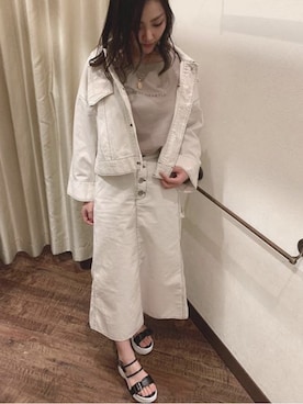 「SpRay（スプレイ）のアイテム（カバーオール）」を使った、SpRayPREMIUM成田店さん（レディース・163cm）の春コーディネート