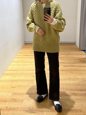 「キーネック」｜「アイテム（その他シューズ）」を使った、.さん（レディース・160cm）の秋コーディネート