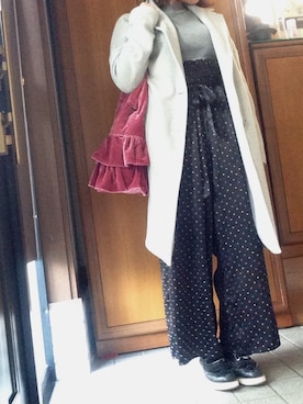 「ジム」｜「アイテム（チェスターコート）」を使った、ちぃさん（レディース・154cm）の冬コーディネート