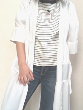 「ミッキーT」｜「アイテム（ワンピース/ドレス）」を使った、ちぃさん（レディース・154cm）の夏コーディネート