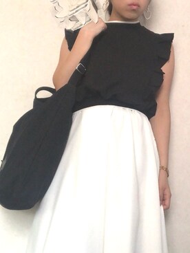 「おおぶりピアス」｜「アイテム（スカート）」を使った、ちぃさん（レディース・154cm）の夏コーディネート