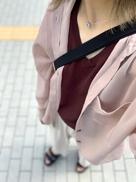 「OZOC（オゾック）のアイテム（タンクトップ）」を使った、i・®️さん（レディース・162cm）の秋コーディネート