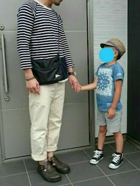 「子どもとお出かけ」｜yujiさん（メンズ・167cm）の夏コーディネート