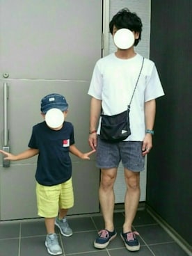 「子どもとお出かけ」｜yujiさん（メンズ・167cm）の夏コーディネート