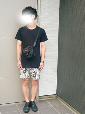 yujiさんの「【Hanes/ヘインズ】メンズ ビーフィー 【2枚組】Tシャツ BEEFY-T」を使ったコーディネート