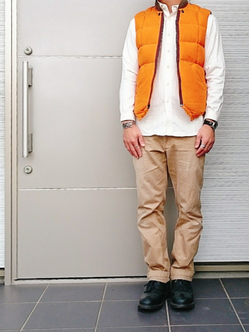 Nigel Cabourn×Eddie BAUER コヨーテファーダウンベスト Nigel Cabourn Eddie Bauer Down Filled Fur Hooded Puffy Vest