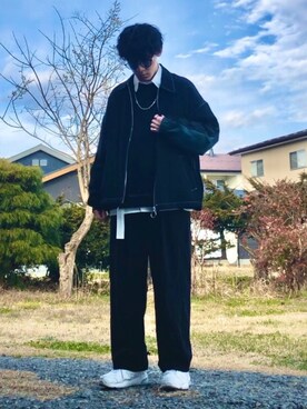 「BeAMS DOT（ビームスドット）のアイテム（ブルゾン）」を使った、baba0119さん（メンズ・170cm）の冬コーディネート