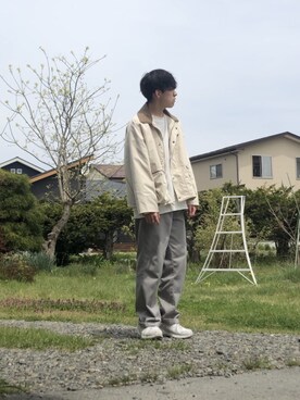 「kutir（クティール）のアイテム（ブルゾン）」を使った、baba0119さん（メンズ・170cm）の春コーディネート