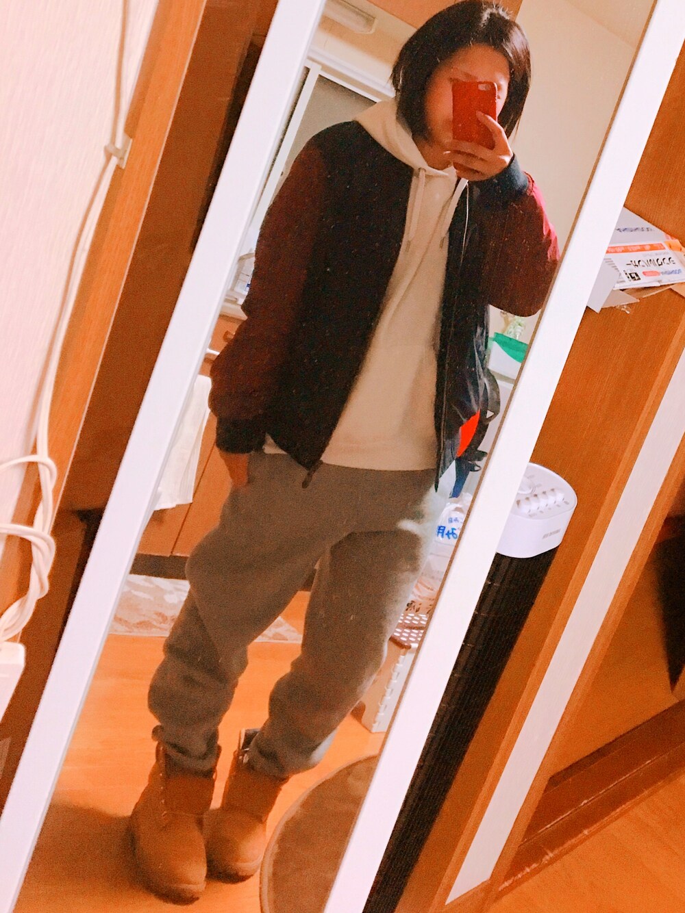 「ダル着」｜「Rodeo Crownsのアイテム（MA-1、その他）」を使った、yuさん（レディース・156cm）の秋コーディネートの1枚目の写真