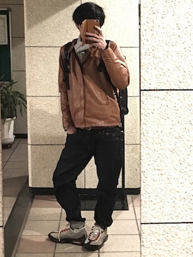 「アイテム（ブルゾン）」を使った、yusukebeさん（メンズ・177cm・30代）の春コーディネート