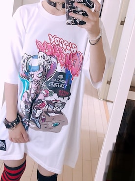 「ハイパーコアのアイテム（トップス、ホワイト系）」を使った、Laylaさん（レディース・155cm）の秋コーディネート