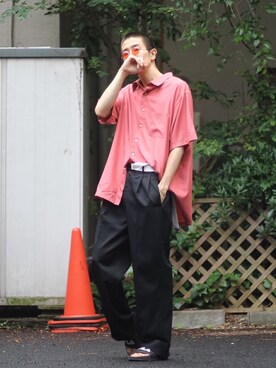 「FILA（フィラ）のアイテム（サンダル）」を使った、サトーさん（メンズ・175cm）の夏コーディネート
