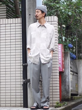 「HUGO BOSS（ヒューゴボス）のアイテム（シャツ/ブラウス）」を使った、サトーさん（メンズ・175cm）の夏コーディネート