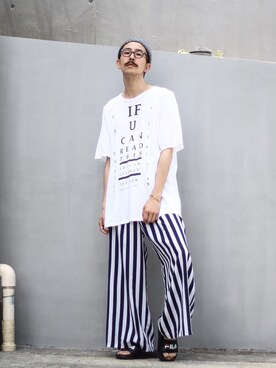「FILA（フィラ）のアイテム（サンダル）」を使った、サトーさん（メンズ・175cm）の夏コーディネート