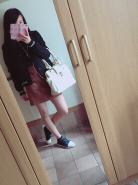 「IMAGE（イマージュ）のアイテム（スカート）」を使った、Nanamiさん（レディース・157cm）の春コーディネート