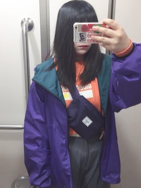 「HELLY HANSEN(ヘリーハンセン)のアイテム(ナイロンジャケット)」を使った、haさん(レディース・148cm)の冬コーディネート