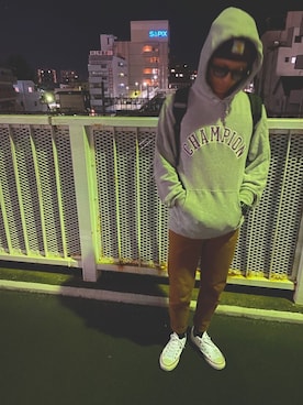 「アイテム（ニットキャップ/ビーニー、ブラウン系）」を使った、ずーまさん（メンズ・170cm）の秋コーディネート