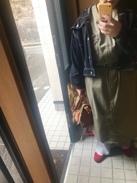 「kutir（クティール）のアイテム（デニムジャケット）」を使った、mさん（レディース・155cm）の春コーディネート