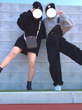 「ニット帽コーデ」｜ちぃさん（レディース・156cm）の春コーディネート