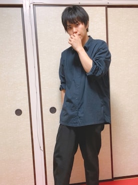 「アイテム（スラックス）」を使った、なべっちさん（メンズ・168cm・30代）の夏コーディネート