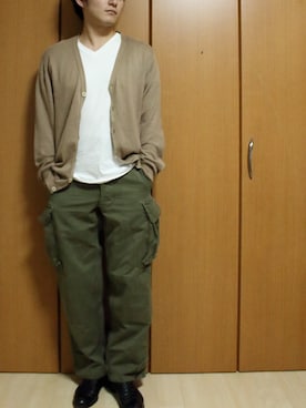 「JOHN SMEDLEY（ジョンスメドレー）のアイテム（カーディガン/ボレロ）」を使った、haru@フォロバ100%さん（メンズ・165cm）の夏コーディネート