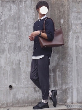 「abahouse」｜「アイテム（その他）」を使った、DAISUKE.さん（メンズ・177cm）の秋コーディネート