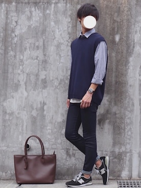 「abahouse」｜「アイテム（その他）」を使った、DAISUKE.さん（メンズ・177cm）の秋コーディネート