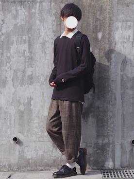 「Dr. Martens（ドクターマーチン）のDr.Martens / ドクターマーチン 1461 3EYE GIBSON SHOE 3ホール ギブソン シューズ ブーツ（ブーツ）」を使った、DAISUKE.さん（メンズ・177cm）の冬コーディネート