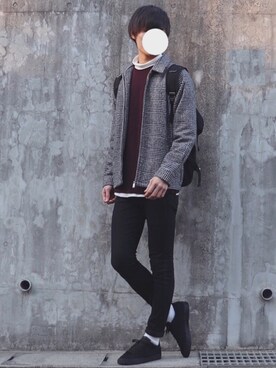 「アイテム（ブルゾン）」を使った、DAISUKE.さん（メンズ・177cm・10代）の冬コーディネート