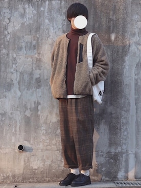 「アイテム（ブルゾン）」を使った、DAISUKE.さん（メンズ・177cm・10代）の冬コーディネート