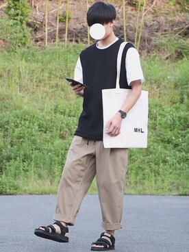 「ステッチ」｜DAISUKE.さん（メンズ・177cm・10代）の夏コーディネート