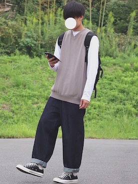 「チャックテイラー」｜「アイテム（その他）」を使った、DAISUKE.さん（メンズ・177cm）の秋コーディネート