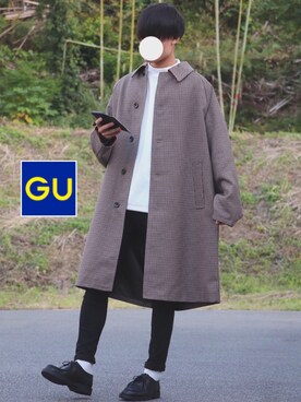 「アイテム（ステンカラーコート）」を使った、DAISUKE.さん（メンズ・177cm・20代）の秋コーディネート