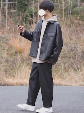 「INTER FACTORY（インターファクトリー）のアイテム（その他アウター）」を使った、DAISUKE.さん（メンズ・177cm）の冬コーディネート