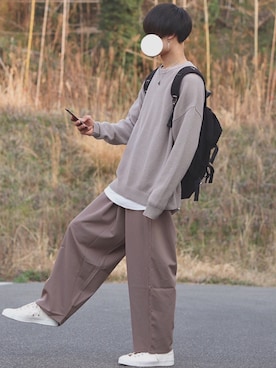 「YOUNG&OLSEN The DRYGOODS STORE（ヤングアンドオルセン）のアイテム（スニーカー）」を使った、DAISUKE.さん（メンズ・177cm）の春コーディネート