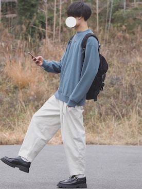 「Steven Alan（スティーブンアラン）のアイテム（スウェット）」を使った、DAISUKE.さん（メンズ・177cm）の春コーディネート
